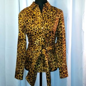 Jones New York animal print top